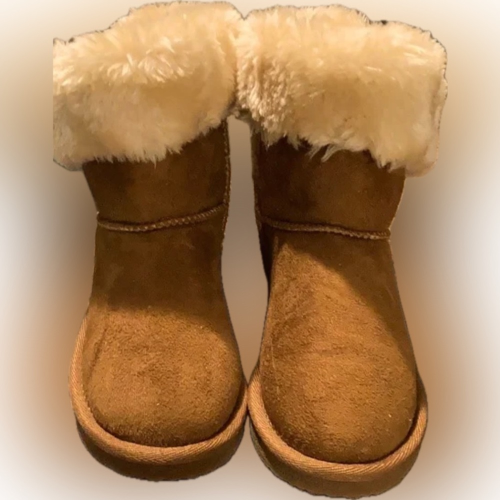 50%offw❤️ Apres by Lamo | Chestnut Faux Fur-Trim faccent Ankle Bootie size 7